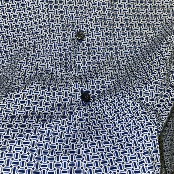 Alfani shirt slim fit sz M 15-15 1/2 32-33 blue - Picture 3 of 4